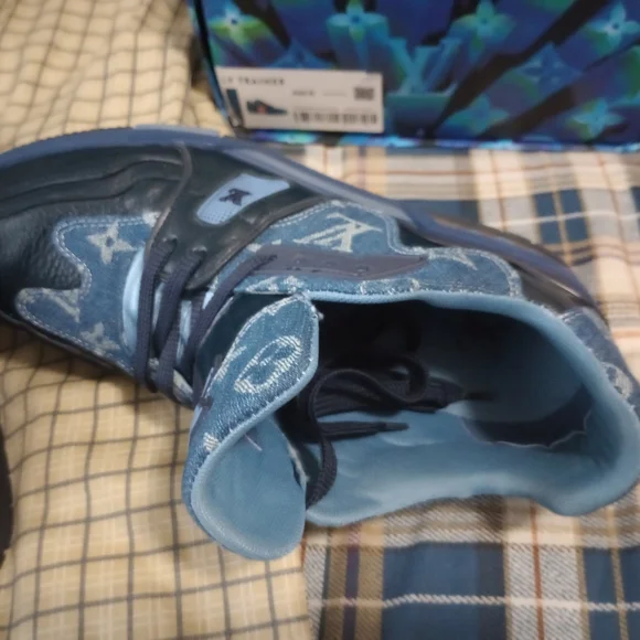 Louis Vuitton Blue Athletic Sneakers with Distinctive Design